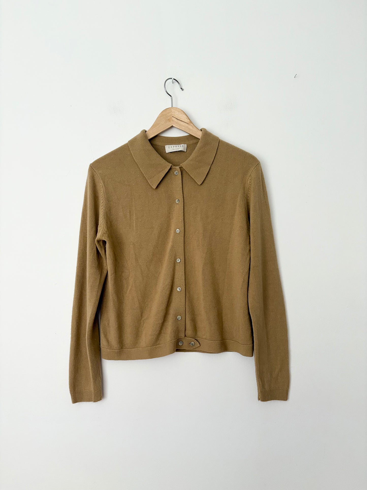 Vintage knit collared cardigan M/L