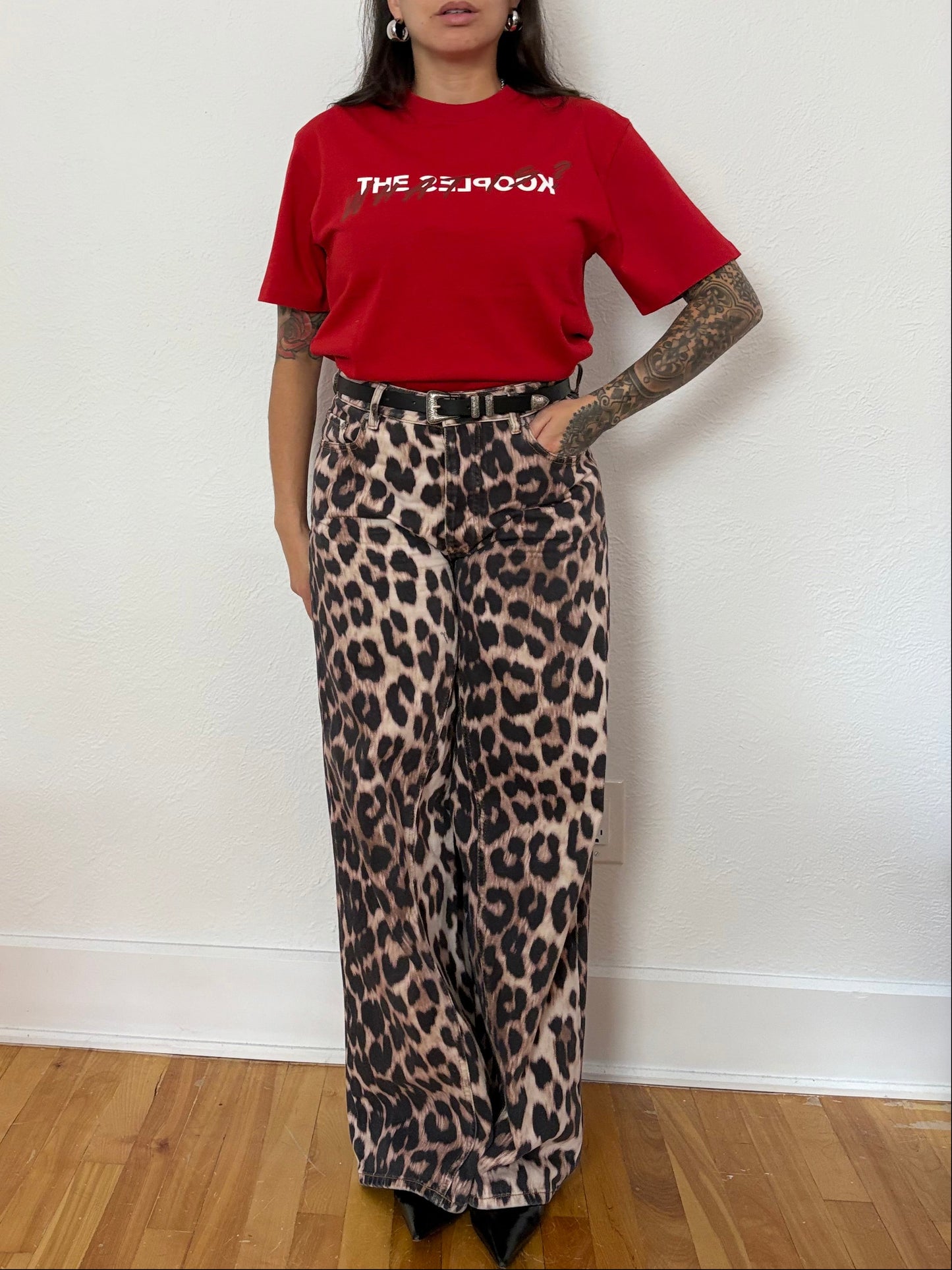 The kooples red 'what is' T shirt S/M