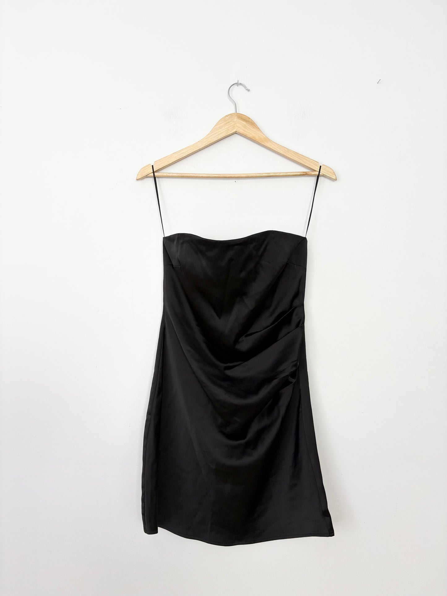 WAYF kenny Satin strapless mini dress Medium