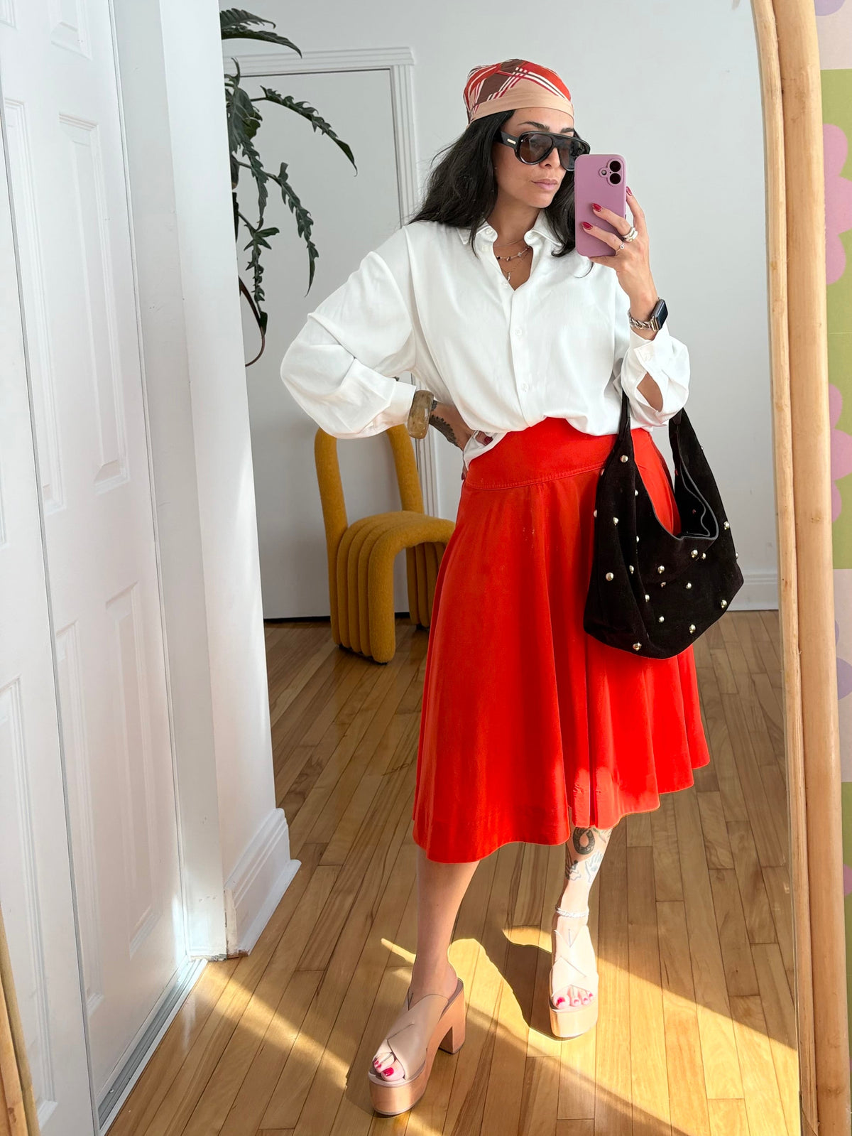 Uniqlo UUU flare midi skirt W27