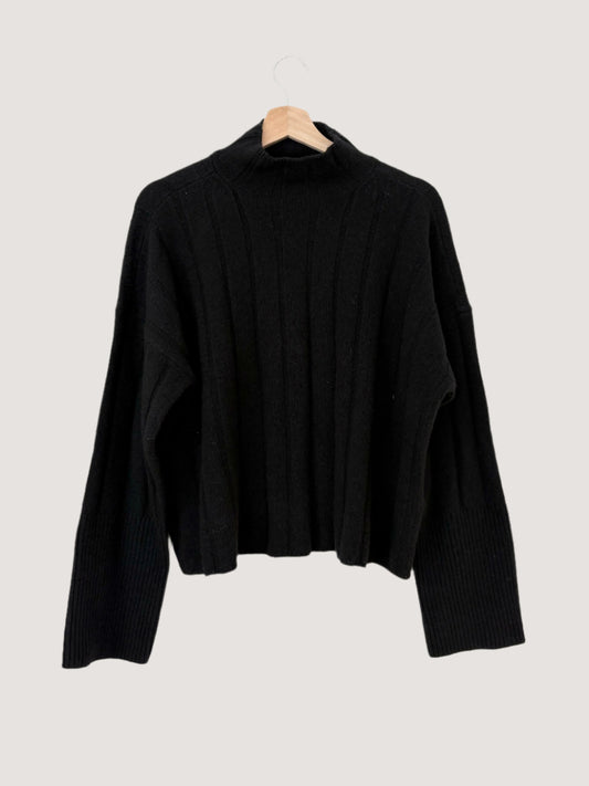 Madewell ribbed Cashmere mock neck sweater S/M