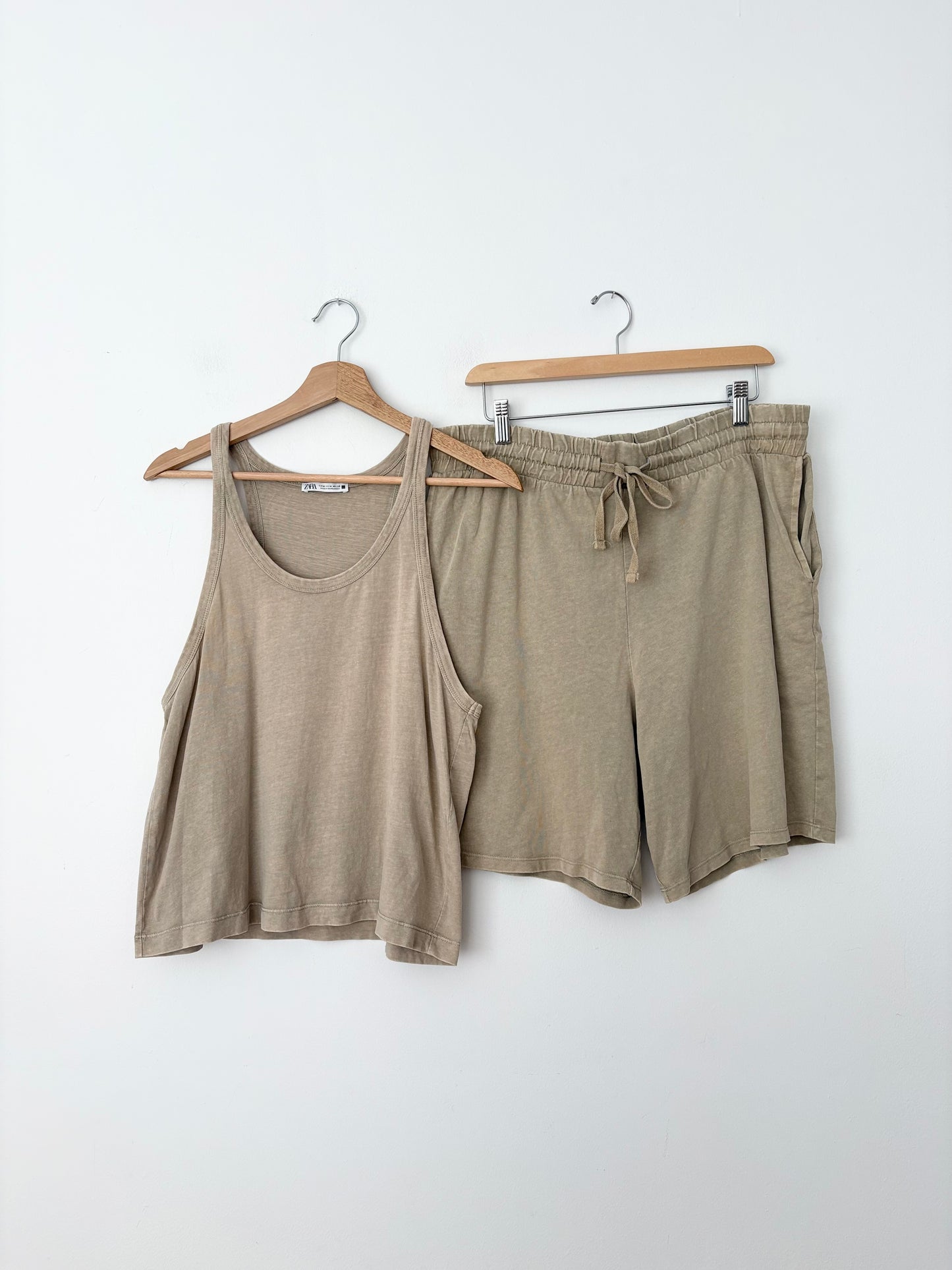 Zara relaxed tank & short set Medium
