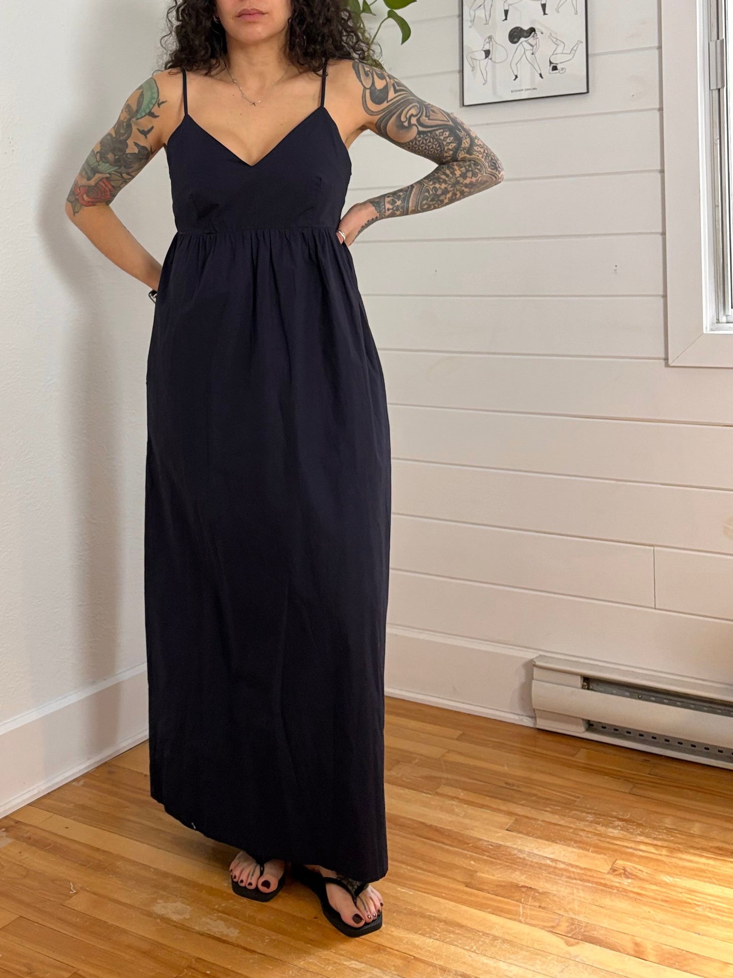 Robe longue sans manches en coton bio Quince, taille S