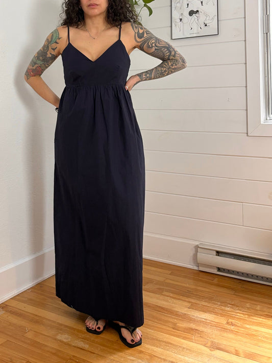 Quince organic cotton sleeveless maxi dress Small