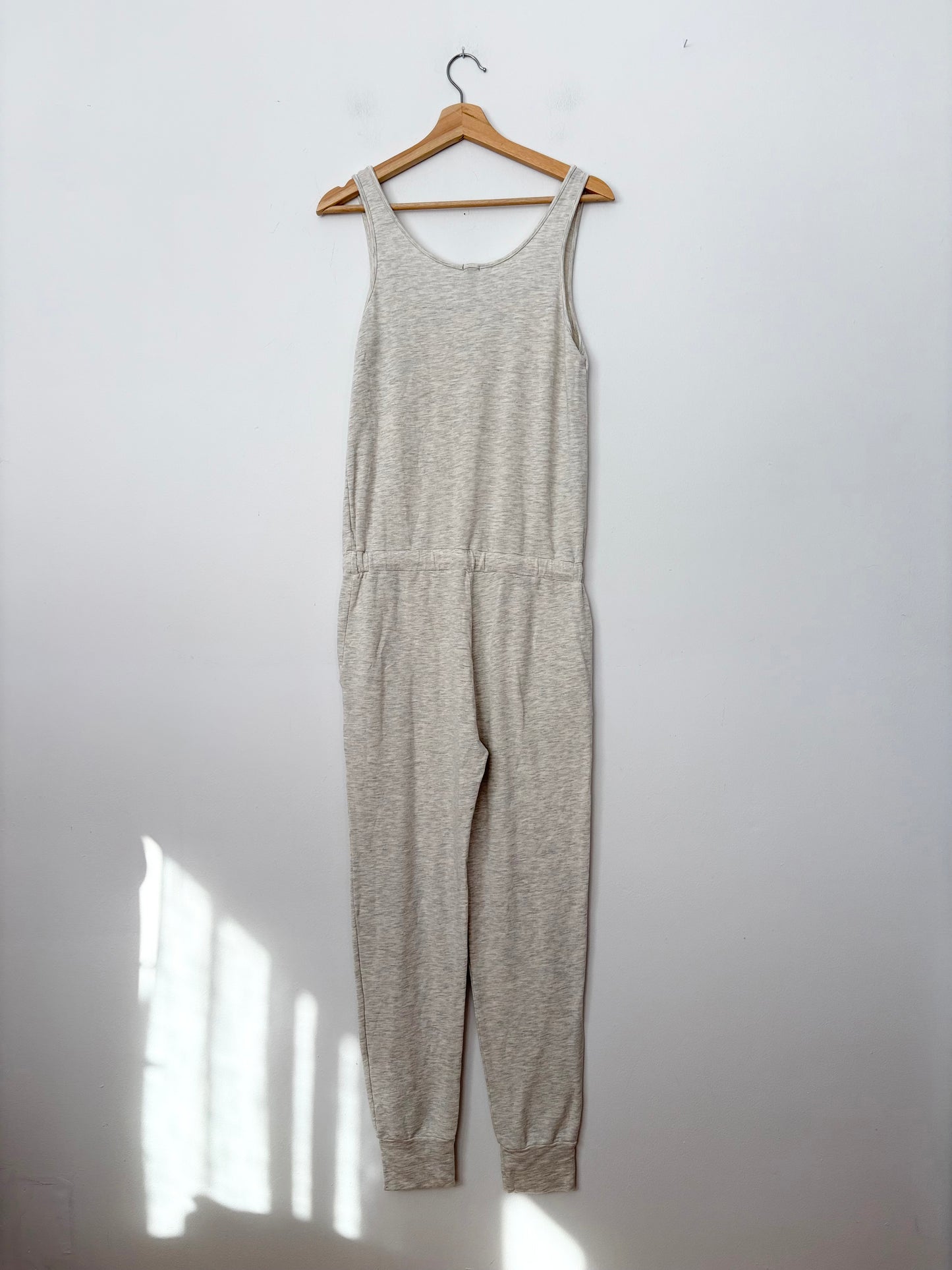 Monrow supersoft blanket stitched jumpsuit Small