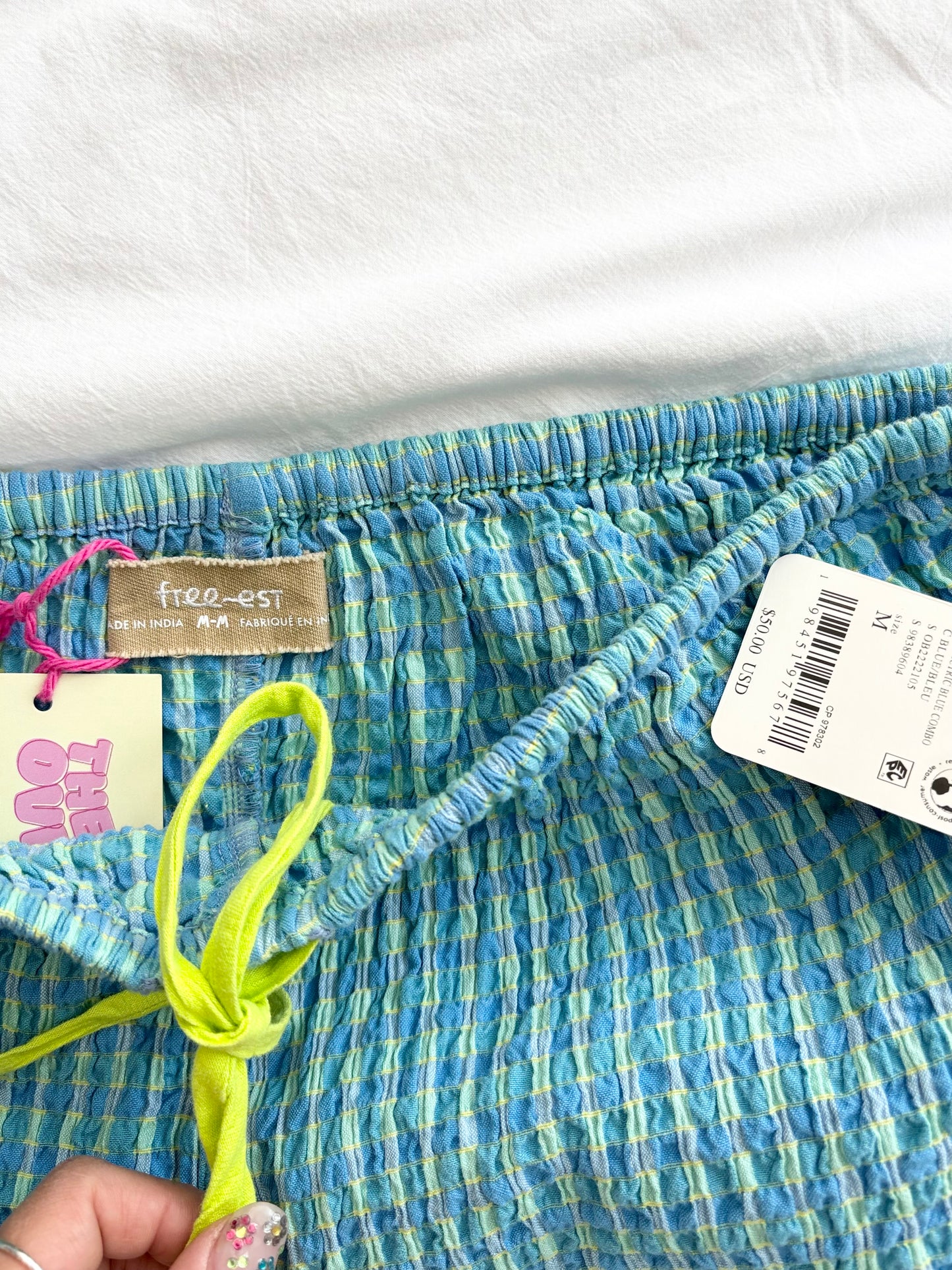 Shorts bouffants Sofia Gingham Free People, taille M