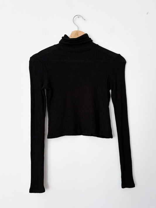 Reformation ribbed crop turtleneck XS